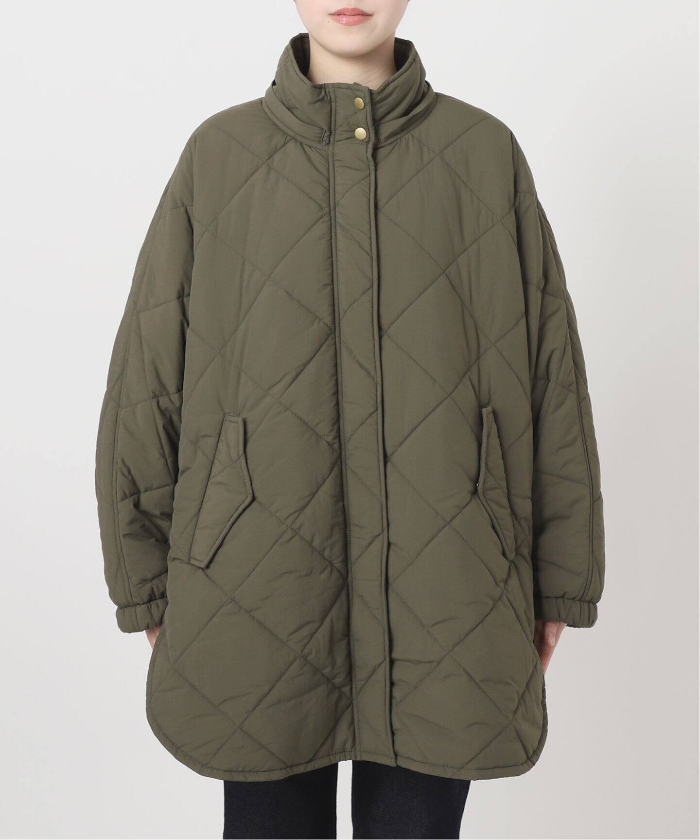 撥水パッディドフーディーポンチョ（その他ブルゾン／アウター  