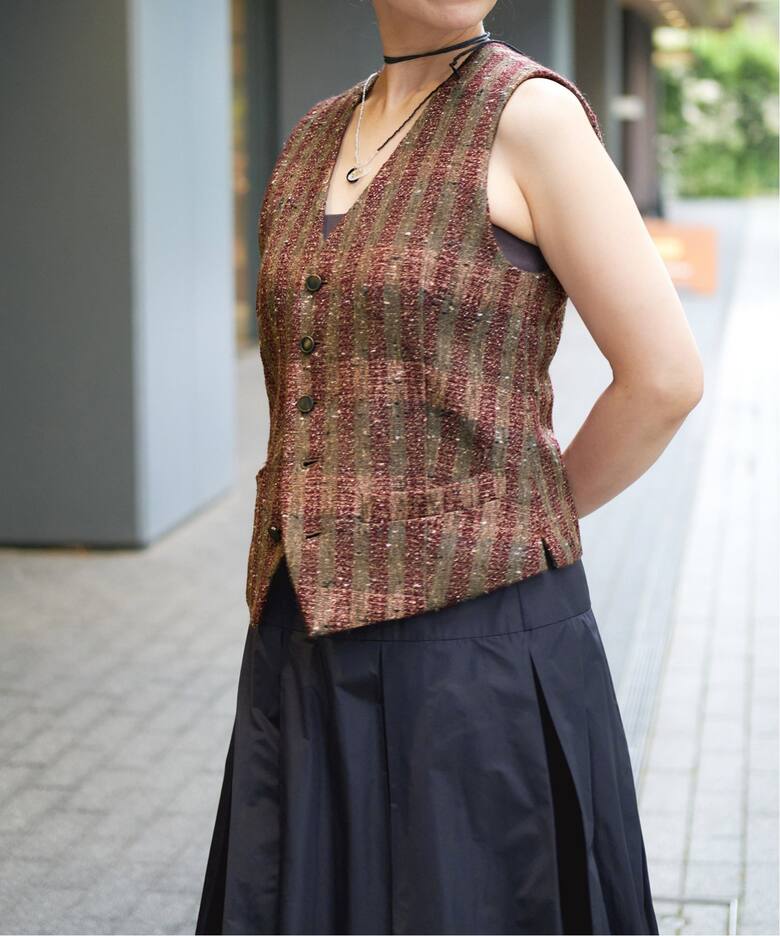 イエナ チャイニーズラクーンVネックベスト （セール】ラクーンVネック  