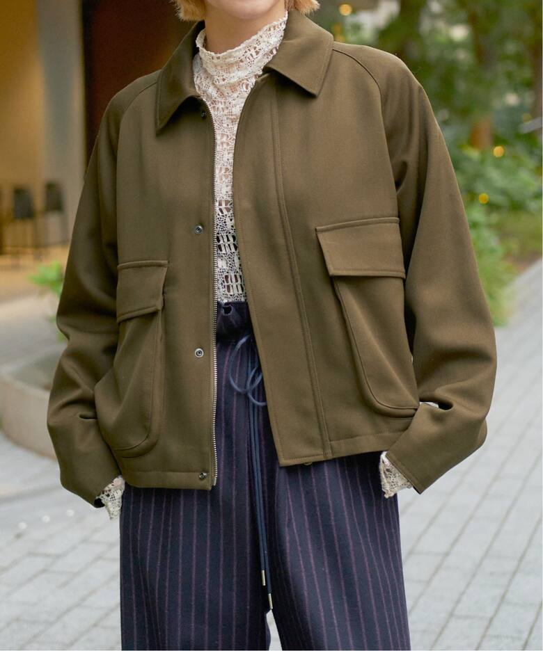 IENA LA BOUCLE ドスキンウールミリタリーショートブルゾン（その他 