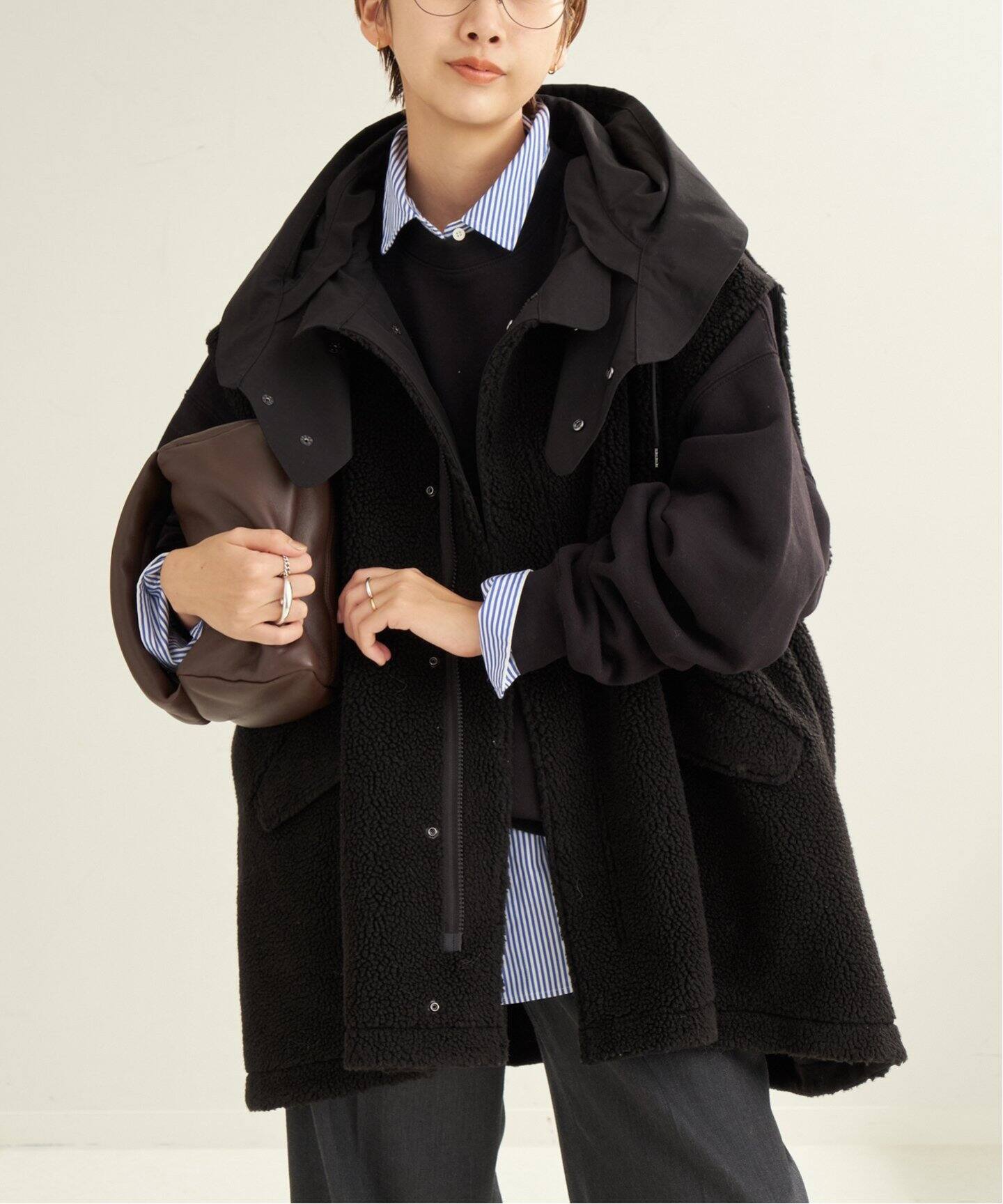 追加》VACHEMENT/ヴァシュモン MODS BOA ベストジャケット（ボア - その他 