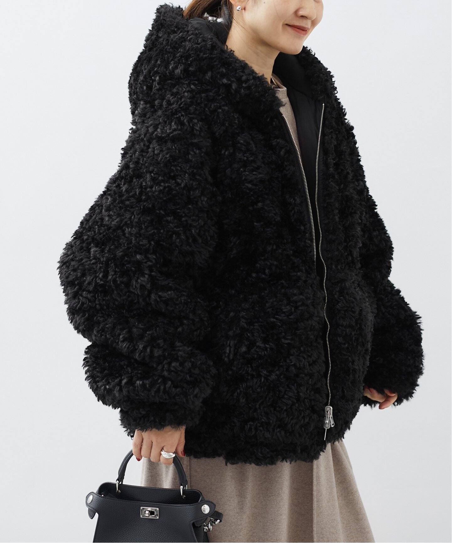 INSCRIRE（アンスクリア） Cury Hair Hoodie I24AWBZ70（その他 
