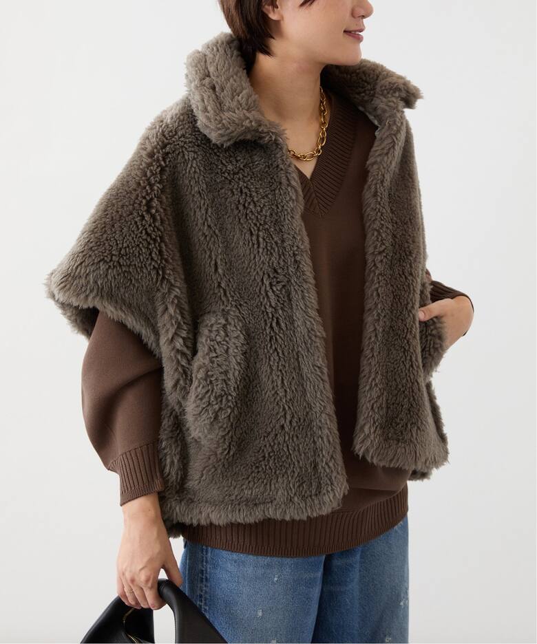 TICCA（ティッカ） Woolファーポンチョ 0243410033（ポンチョ・マント 