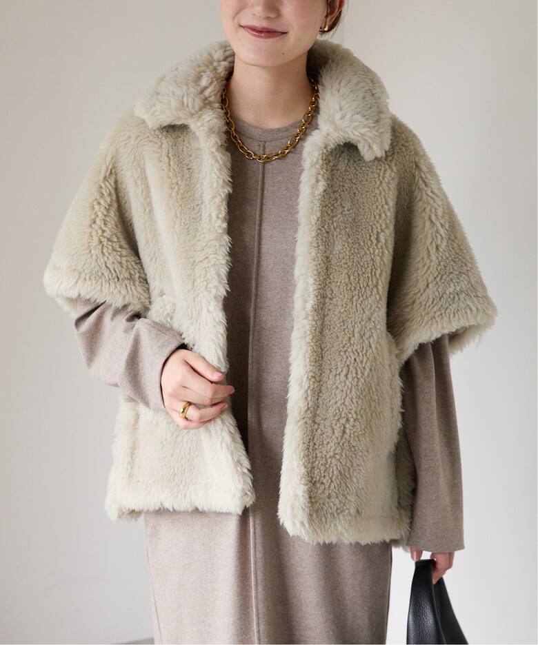TICCA（ティッカ） Woolファーポンチョ 0243410033（ポンチョ・マント 