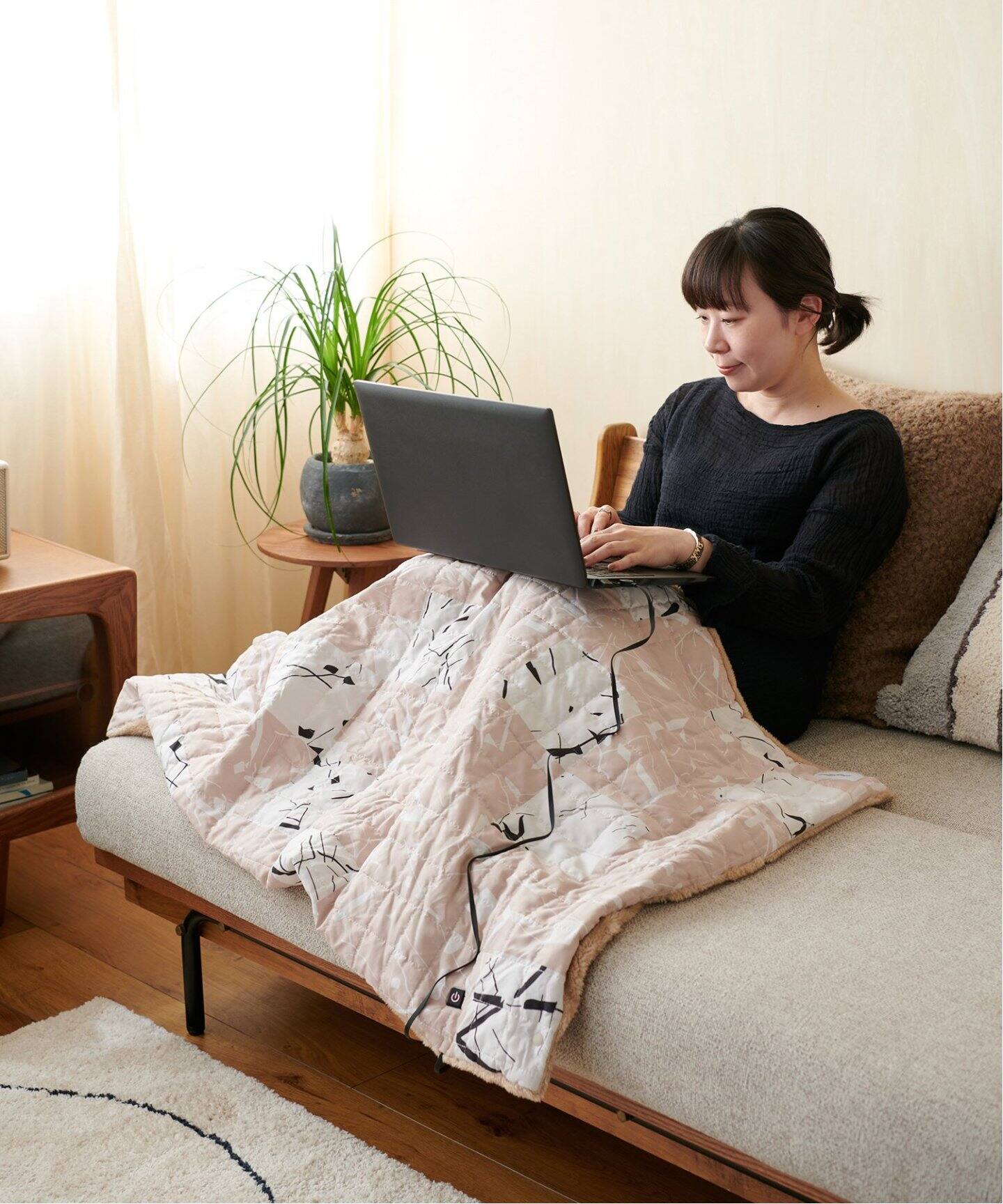 USB BLANKET LINEPATCH 洗える USB ブランケット（ブランケット 
