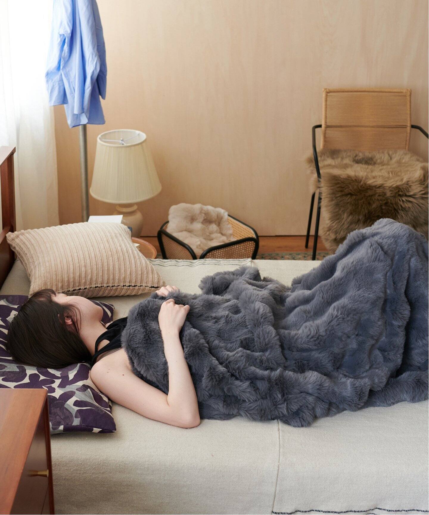 FUR BLANKET L フェイクファー ブランケット（ブランケット）｜JOURNAL 