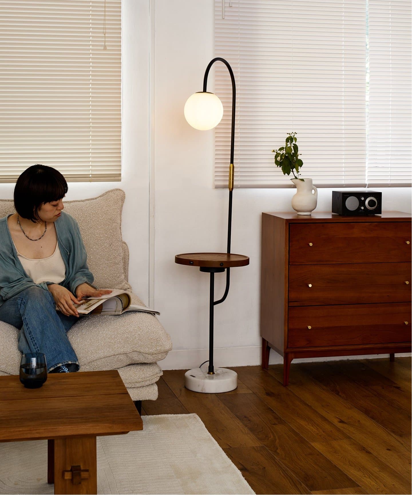 ジャーナルスタンダードファニチャー　エウレカフロアランプ　直接引き取り希望 EUREKA FLOOR LAMP エウレカフロアランプ 電球付属（照明