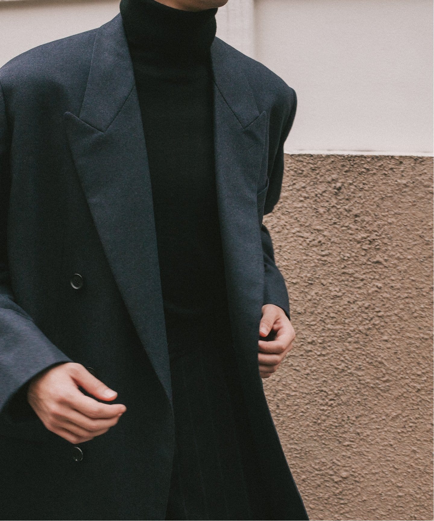 L'ECHOPPE レショップ ウールチェスターコート ネイビー size2 24AW LE