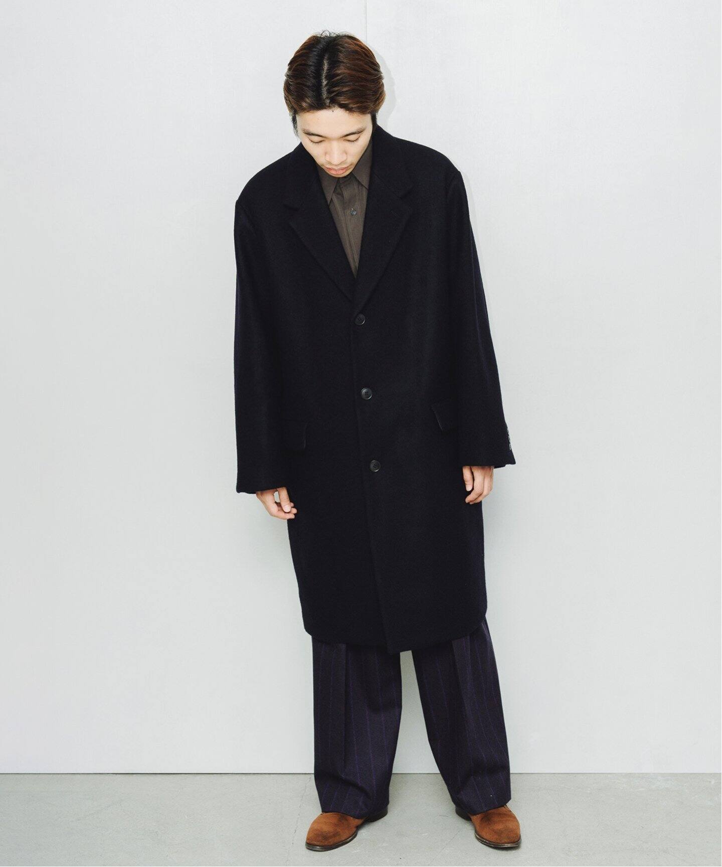 LE / エルイー】ウール チェスター コート（チェスターコート）｜L  
