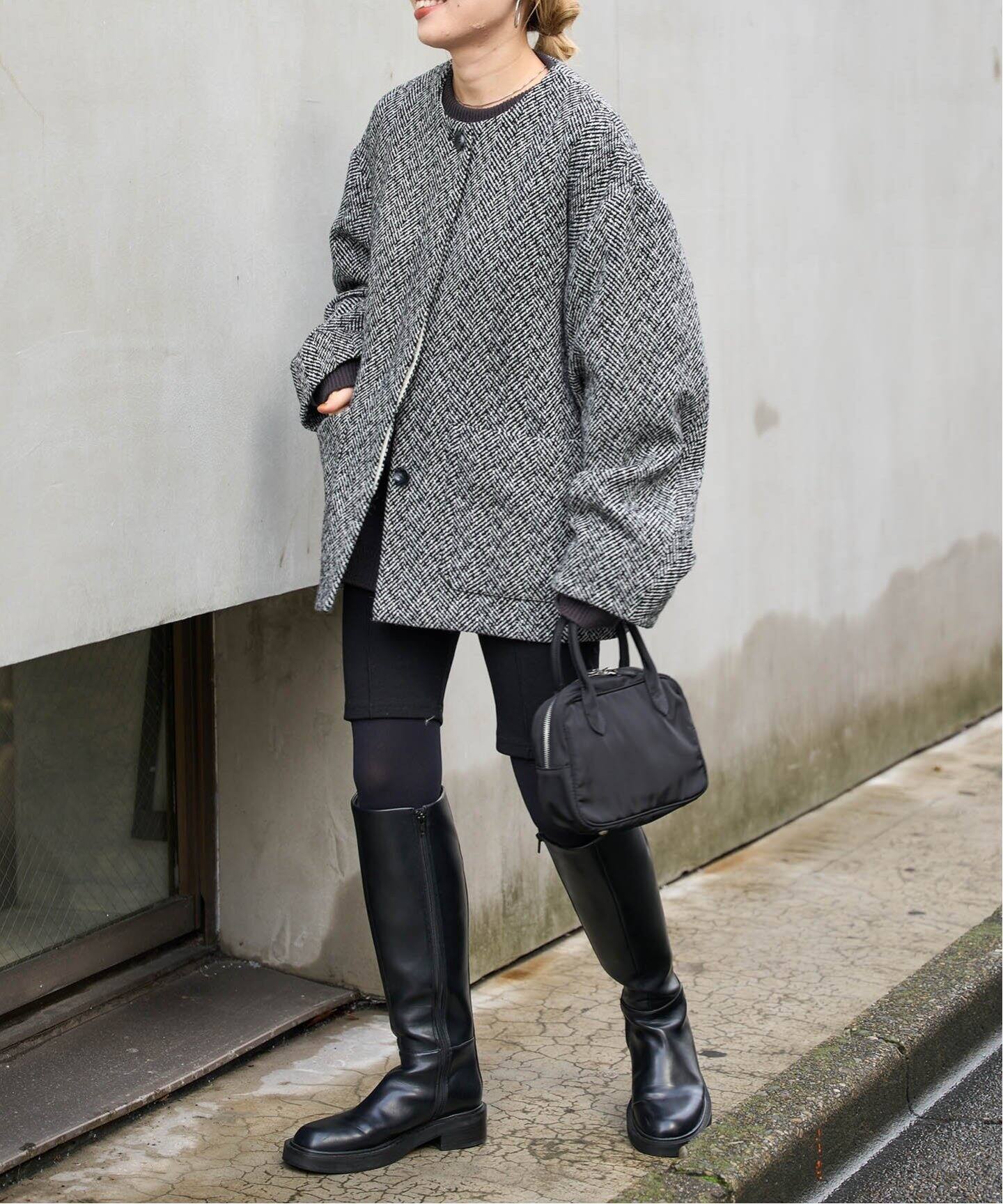 ノーカラーコクーンコート（ノーカラーコート）｜OUTDOOR
