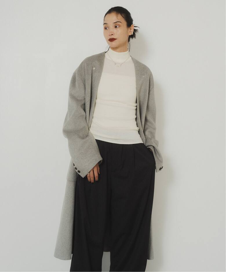 Knuth Marf 別注 2way accent collar long coat(unisex)（チェスター 