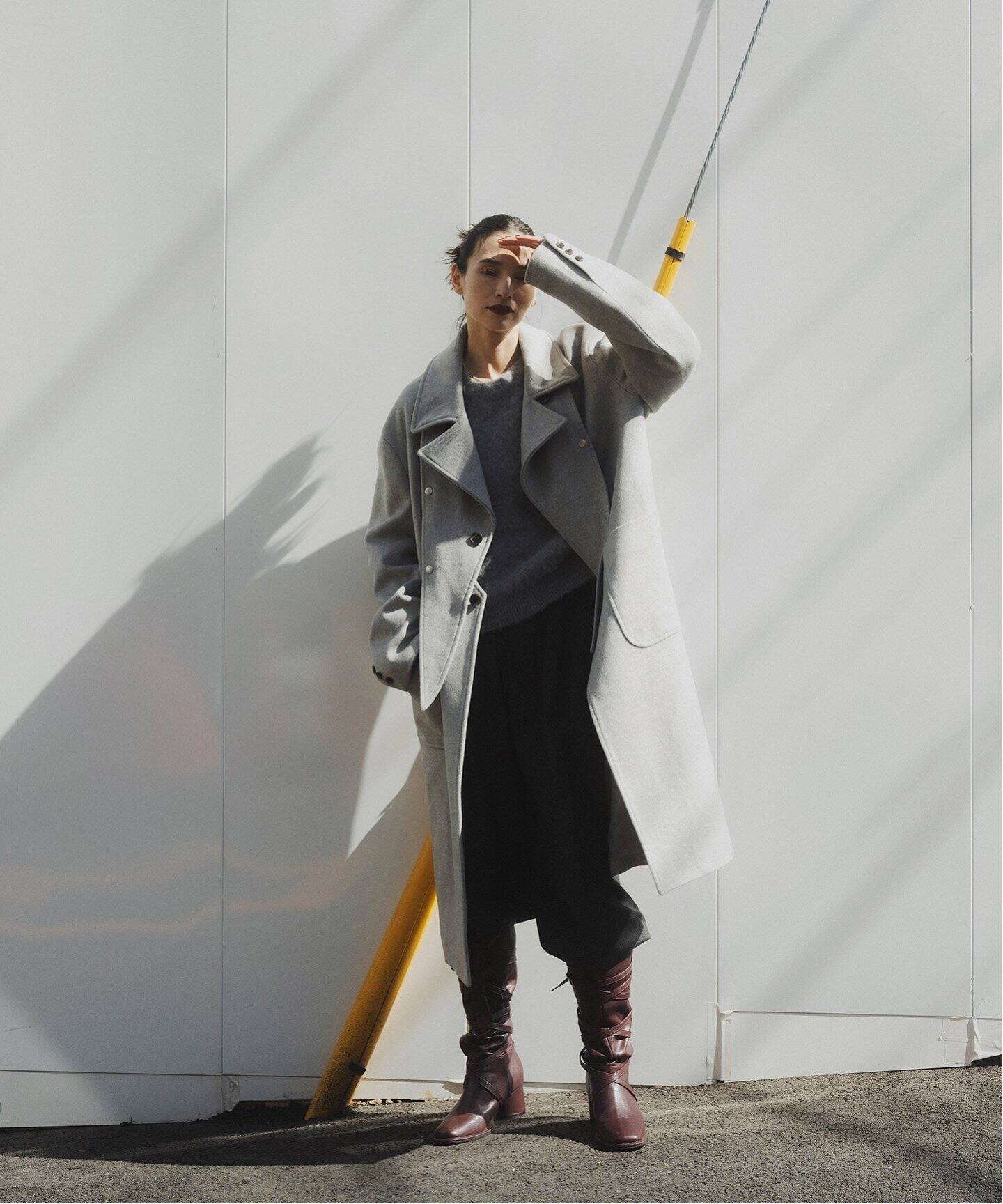 Knuth Marf 別注 2way accent collar long coat(unisex)（チェスター 