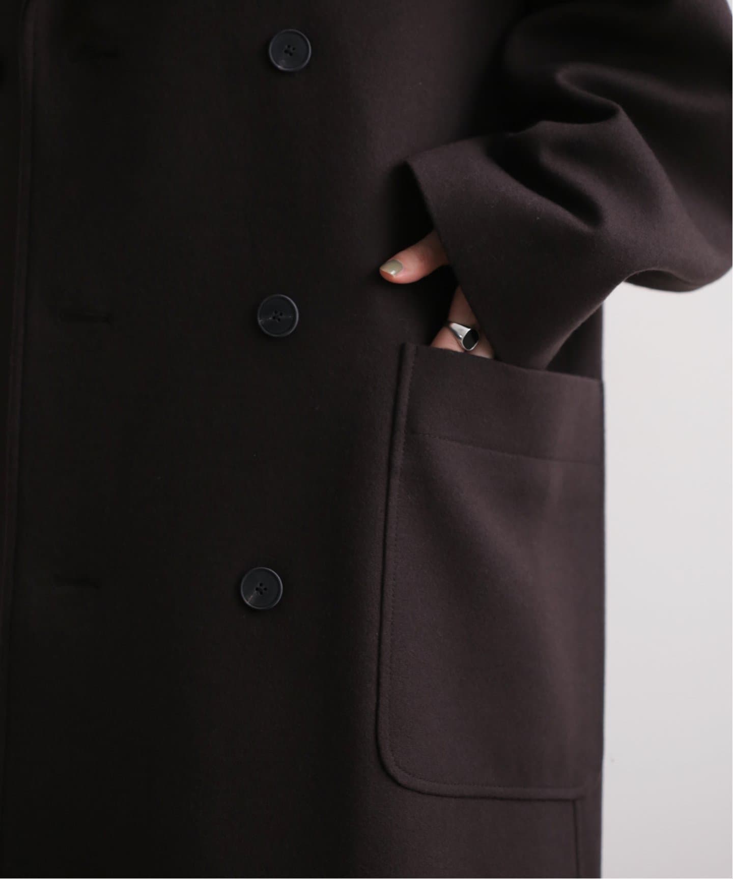 ATON SUPER160S DOUBLE BREASTED CT (UNISEX)（トレンチコート