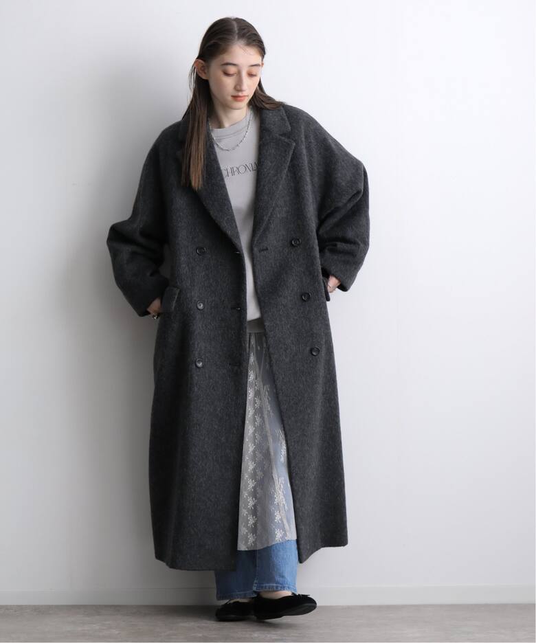 CLANE DOUBLE WOOL LONG COAT 17101-0052（ノーカラーコート）｜BOICE 