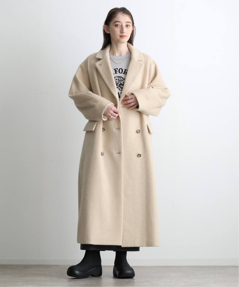 CLANE DOUBLE WOOL LONG COAT 17101-0052（ノーカラーコート）｜BOICE 