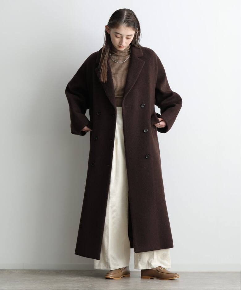 CLANE DOUBLE WOOL LONG COAT 17101-0052（ノーカラーコート）｜BOICE 