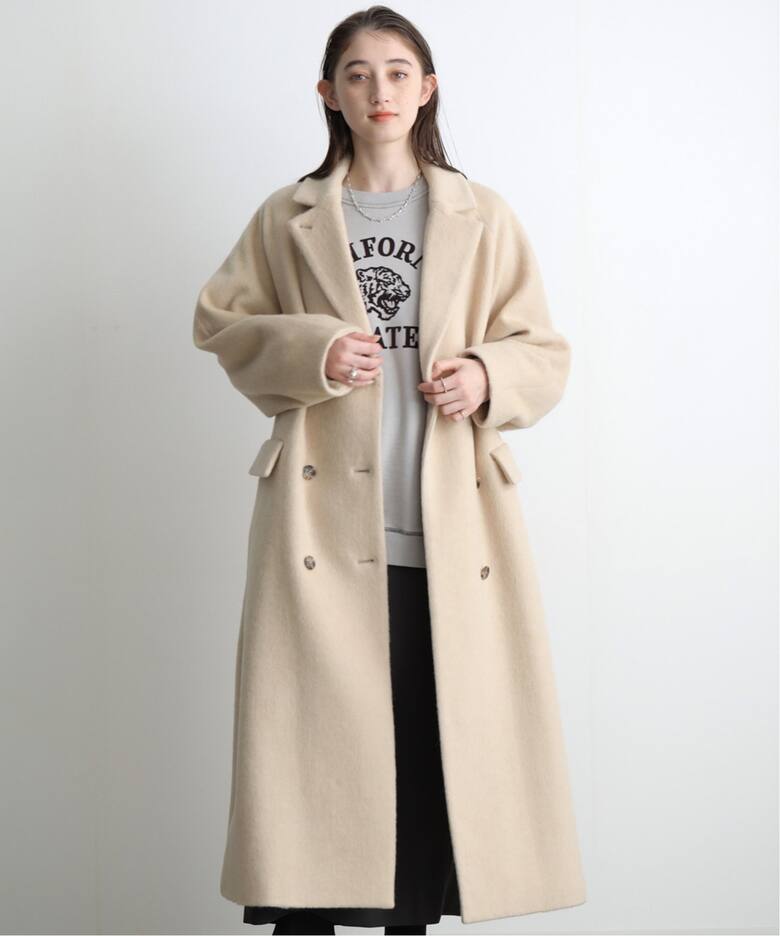 CLANE DOUBLE WOOL LONG COAT 17101-0052（ノーカラーコート）｜BOICE 