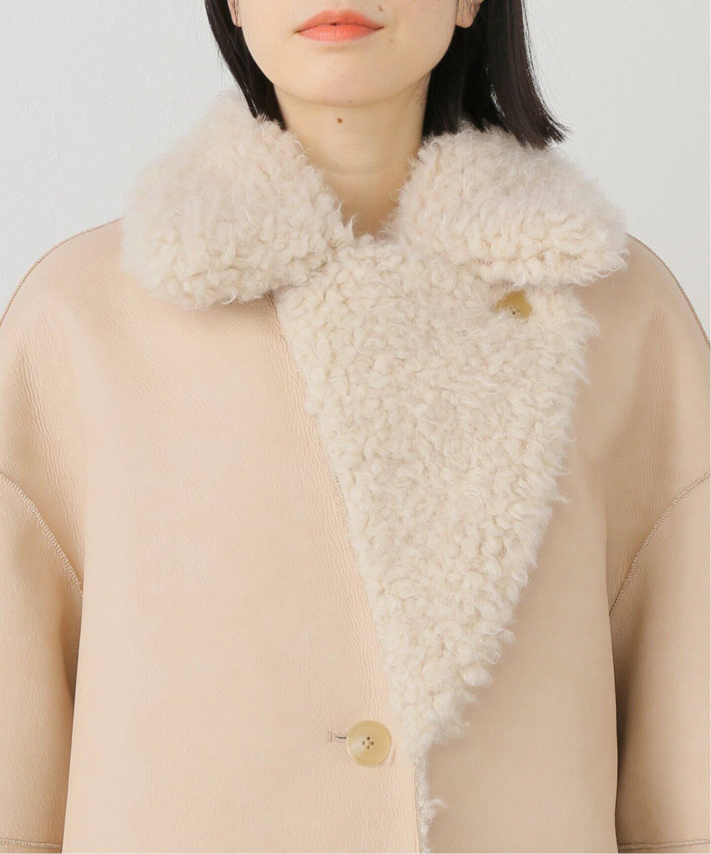 ETRE TOKYO - リバーシブルムートンミドルコート - BEIGE