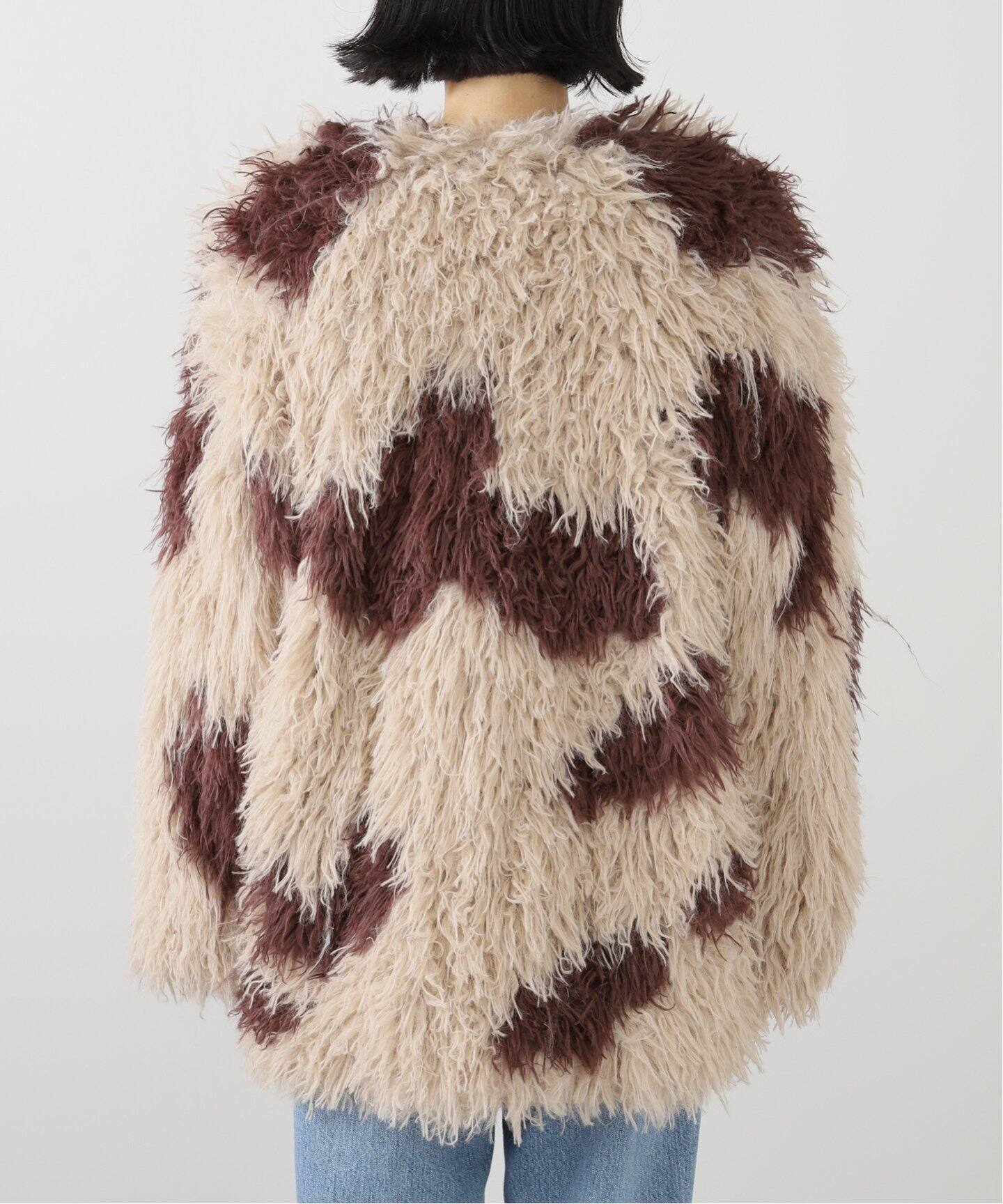 NOUNLESS PERMANENT FAKE FUR COAT（ノーカラーコート）｜BOICE FROM 