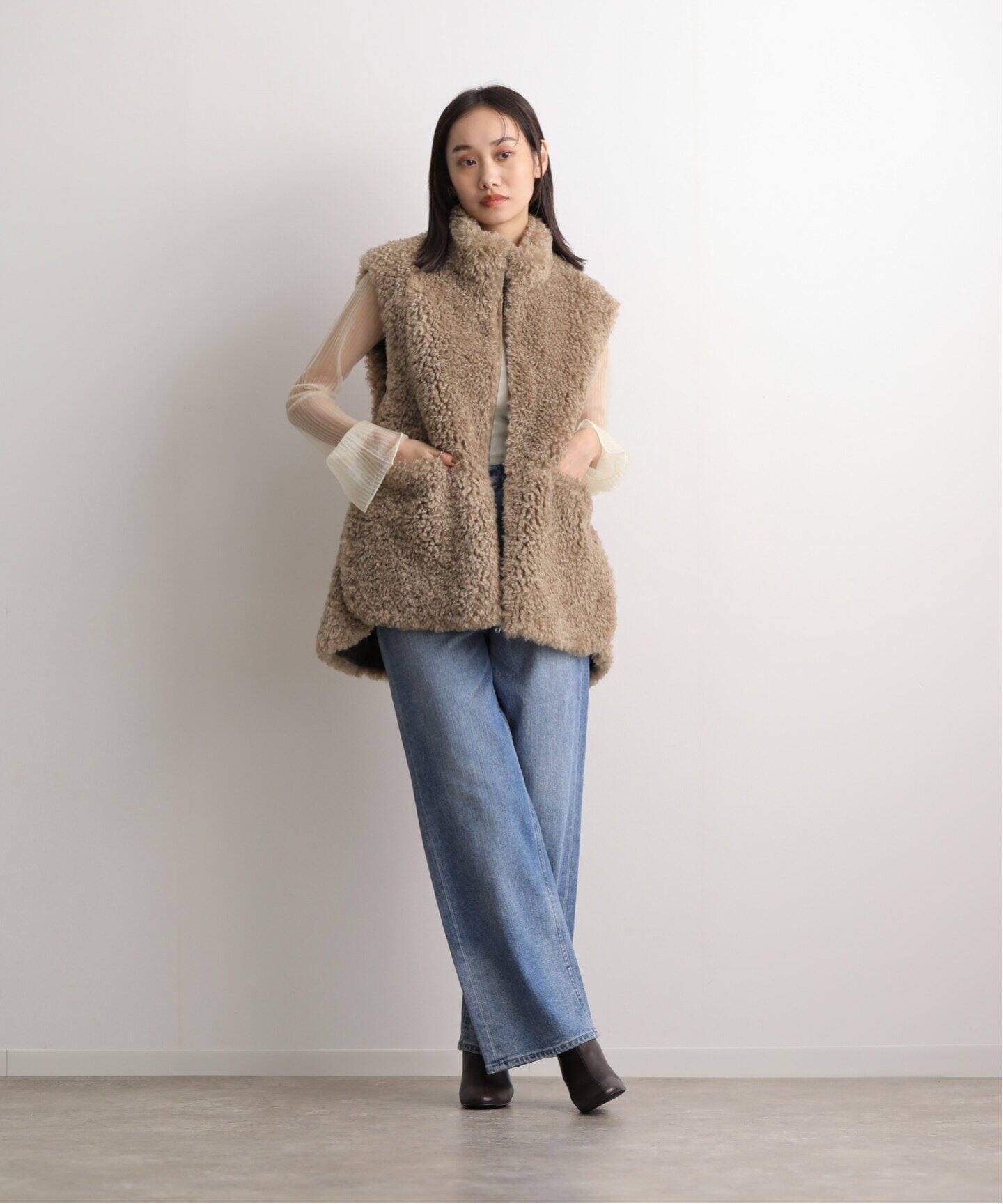 anuke Eco Fur Vest 62420102（ボア・フリース）｜BOICE FROM 