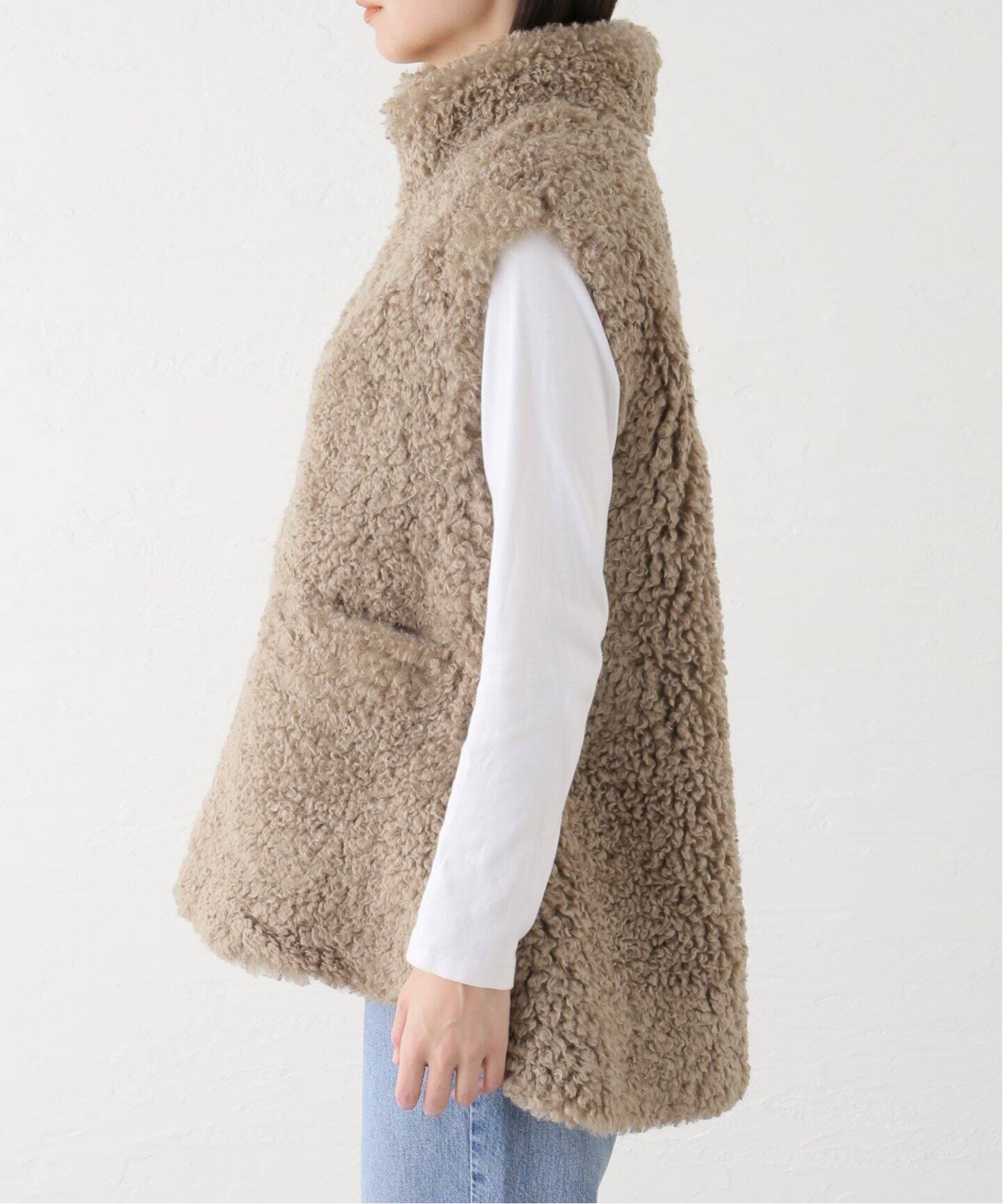 anuke Eco Fur Vest 62420102（ボア・フリース）｜BOICE FROM 