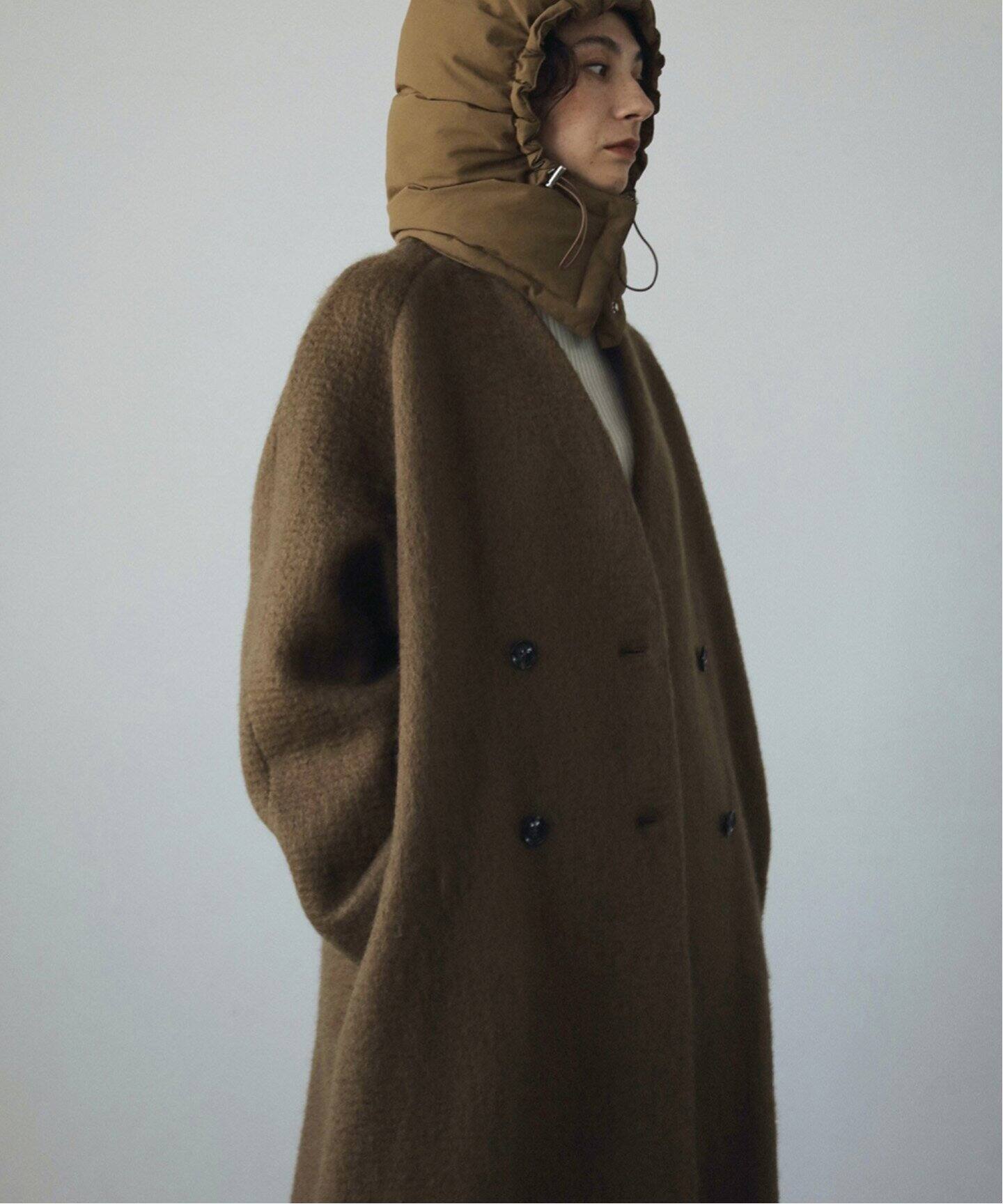 Xmas限定☆eaphi no collar shaggy long coat ジャケット・アウター