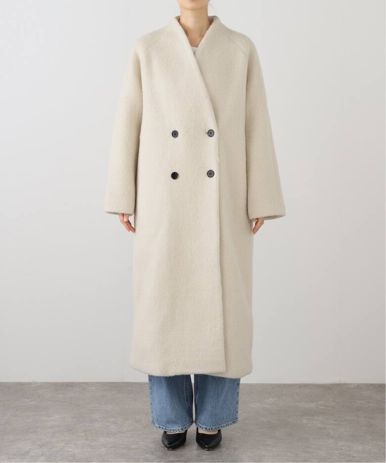 anuke Collarless Shaggy Coat 62420004（ノーカラーコート）｜BOICE 