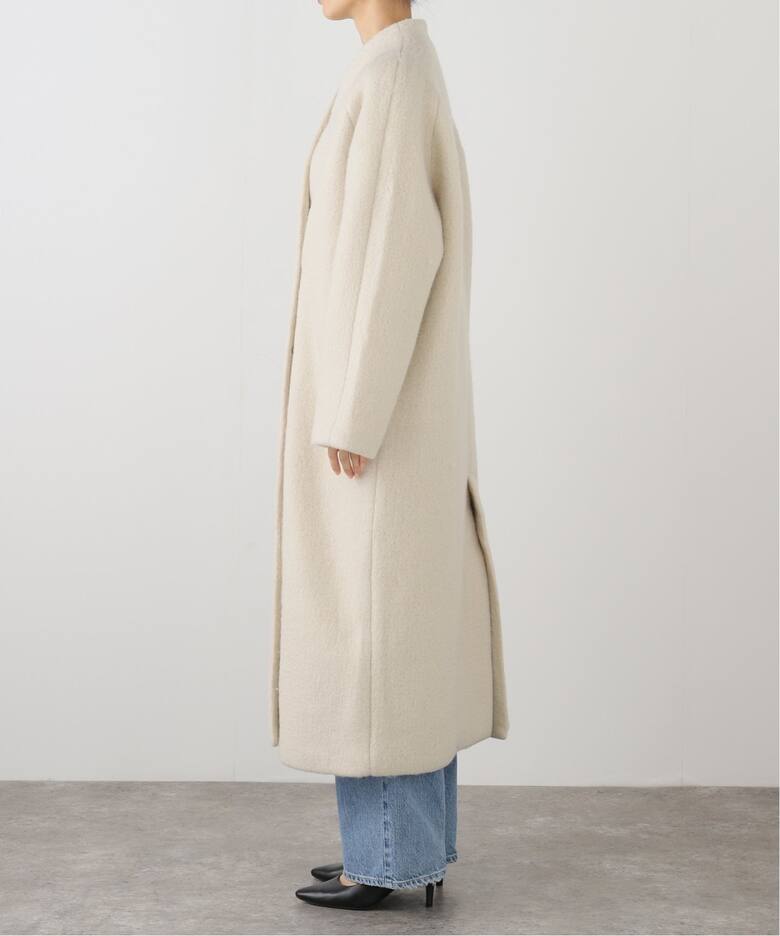 anuke Collarless Shaggy Coat 62420004（ノーカラーコート）｜BOICE 