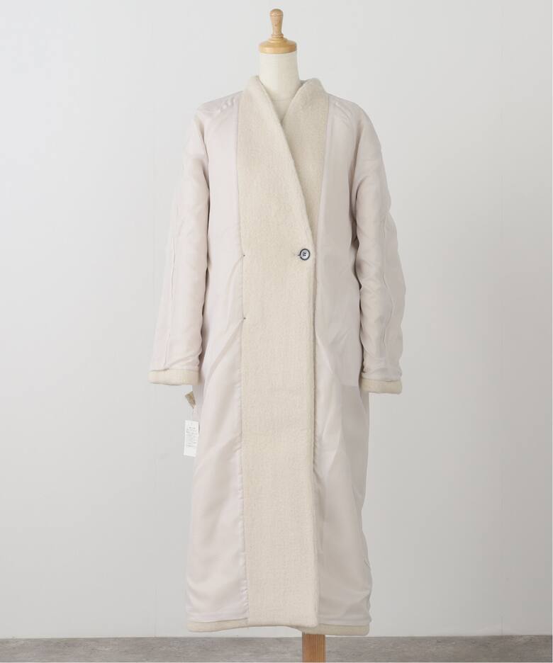 anuke Collarless Shaggy Coat 62420004（ノーカラーコート）｜BOICE 