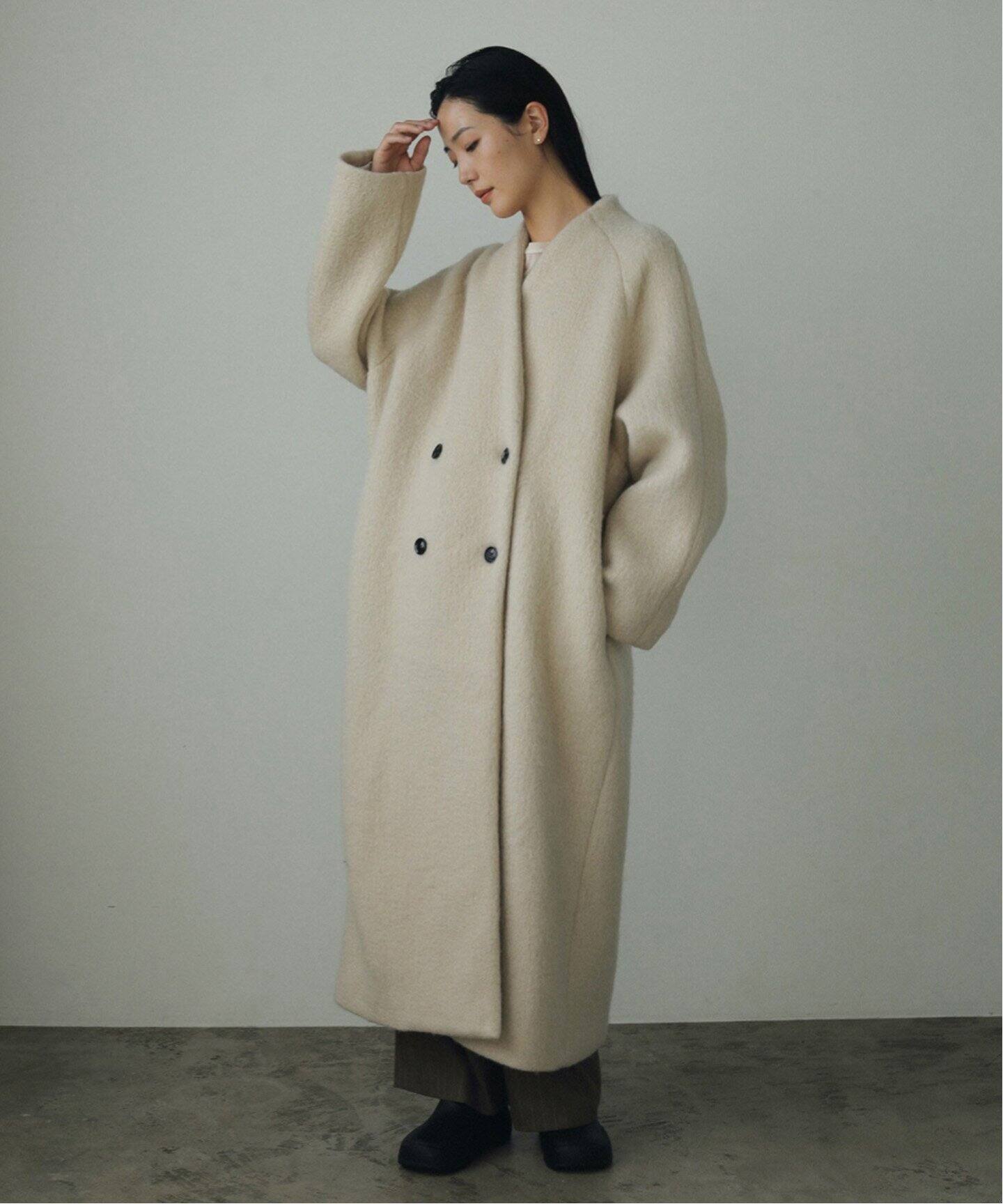 anuke Collarless Shaggy Coat 62420004（ノーカラーコート）｜BOICE  