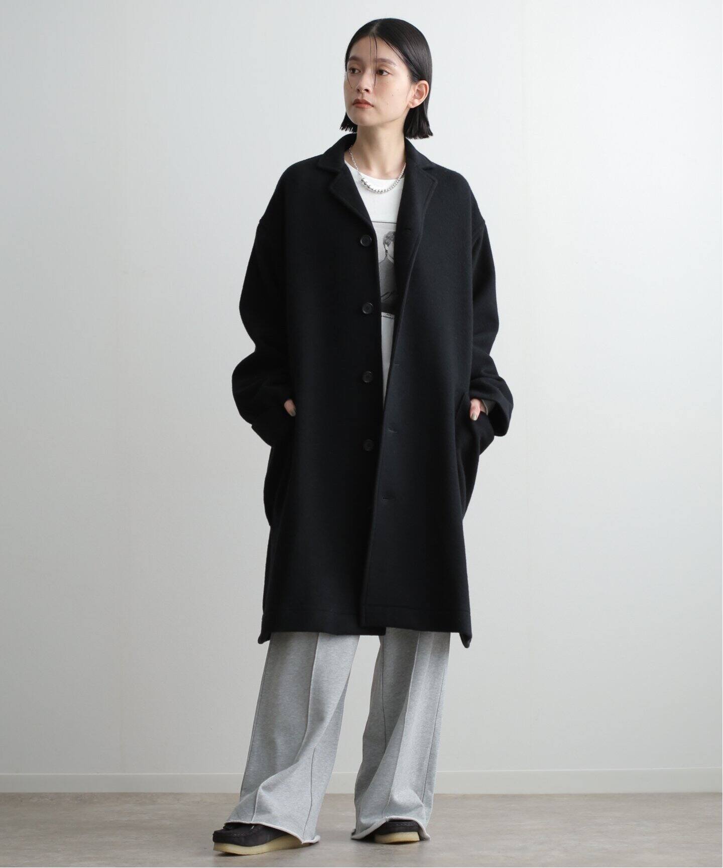 basisbroek MARCH (UNISEX)（チェスターコート）｜BOICE FROM 