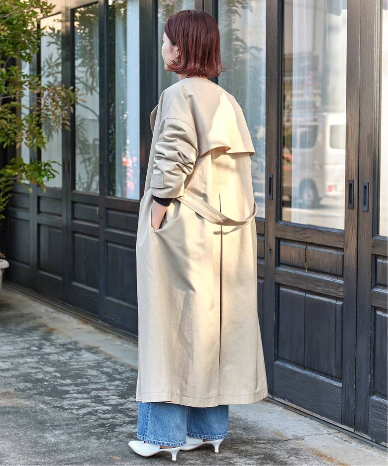 C/Cu ノーカラートレンチコート（トレンチコート）｜Spick and Span  