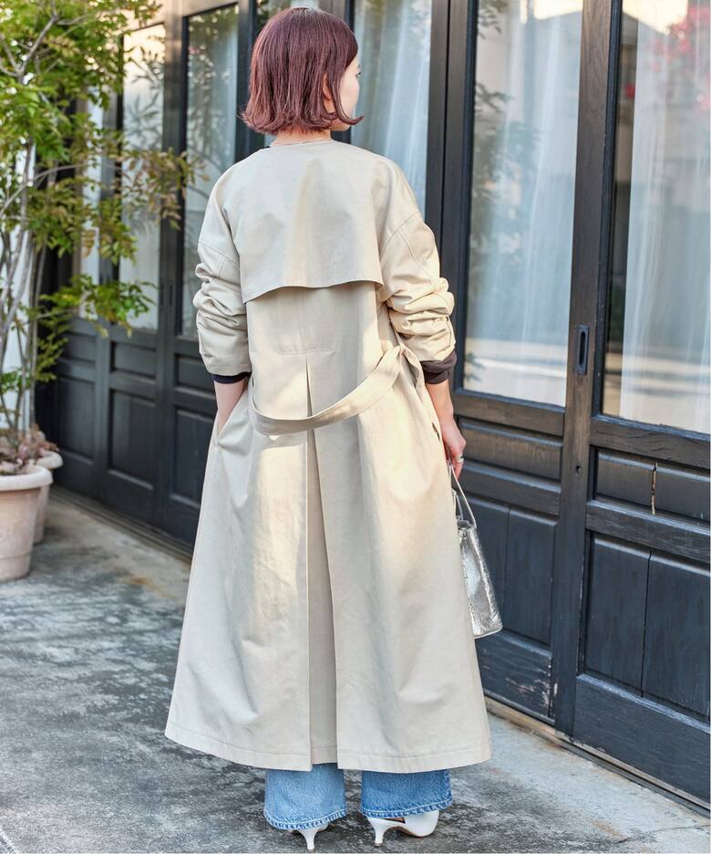 C/Cu ノーカラートレンチコート（トレンチコート）｜Spick and Span  