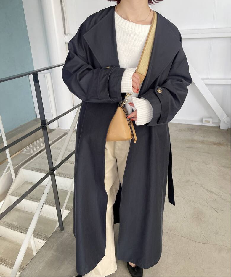 C/Cu ノーカラートレンチコート（トレンチコート）｜Spick and Span  