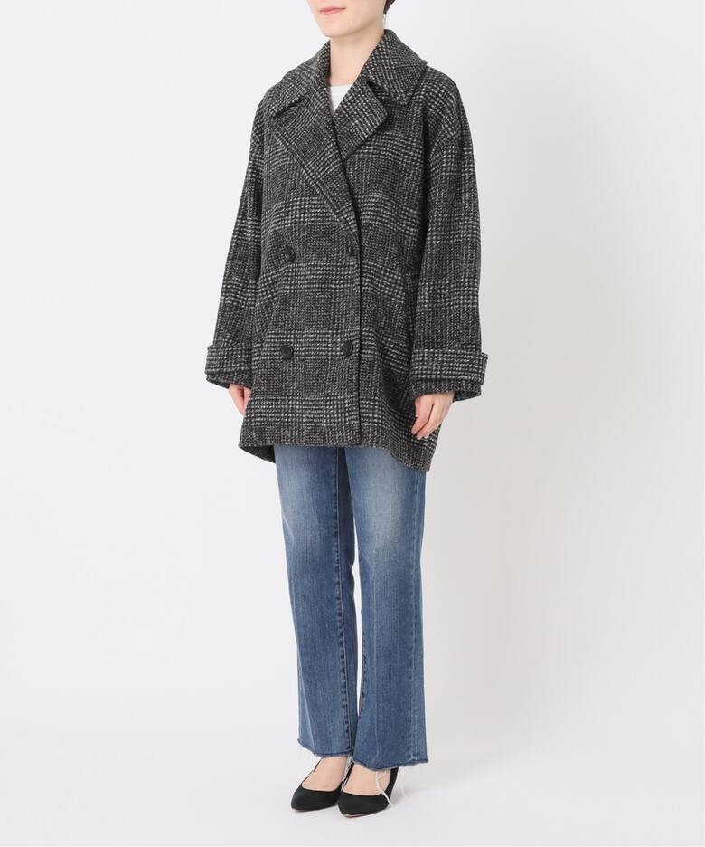 Wスライバーチェックハーフコート（その他ブルゾン／アウター）｜Spick  