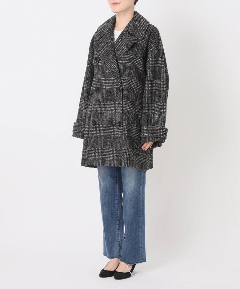 Wスライバーチェックハーフコート（その他ブルゾン／アウター）｜Spick  