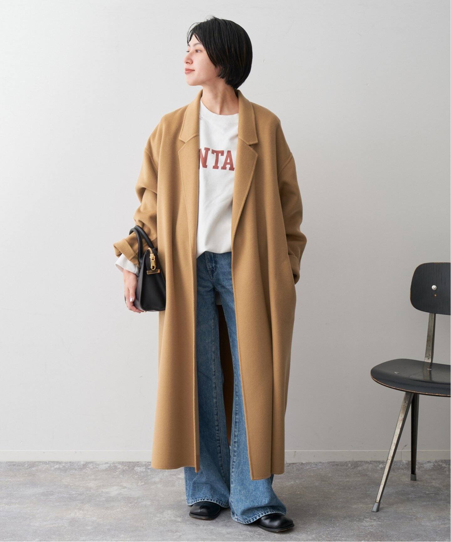 super160s ロングチェスターカラーコート（その他ブルゾン／アウター  