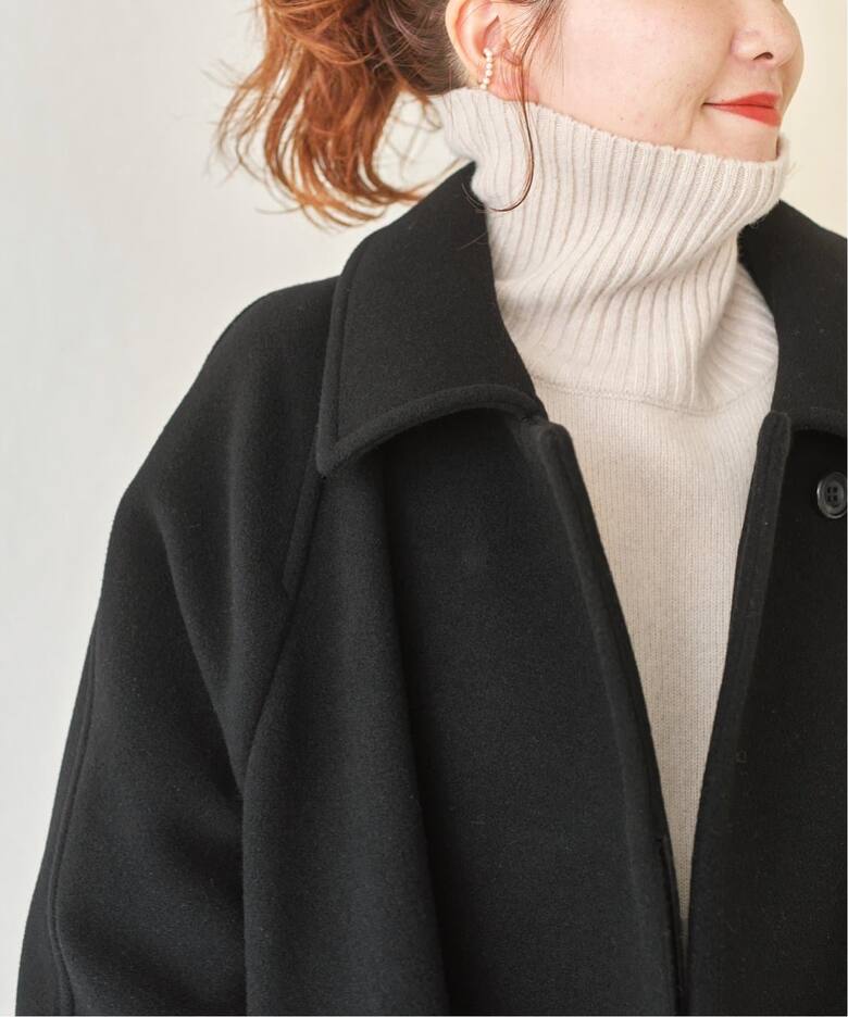 追加》W/Nyモッサステンカラーショートコート（ステンカラーコート  