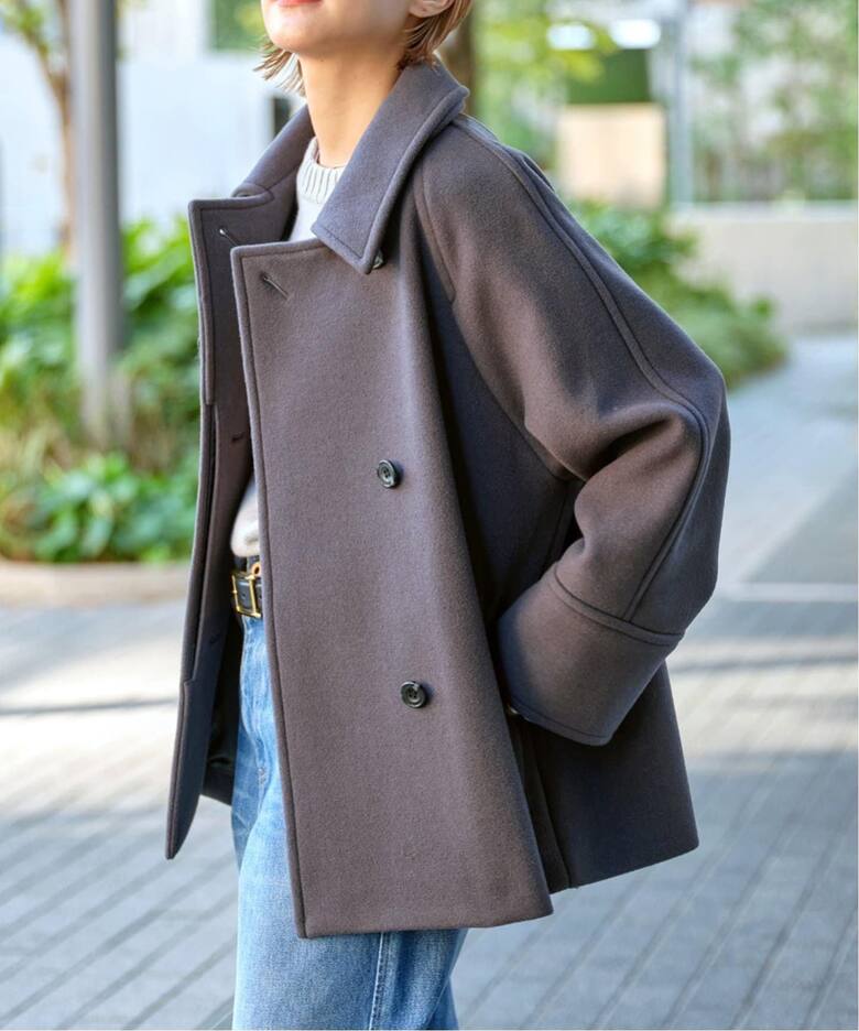 新品】Spick & Span W/Nyモッサステンカラーショートコート 36 