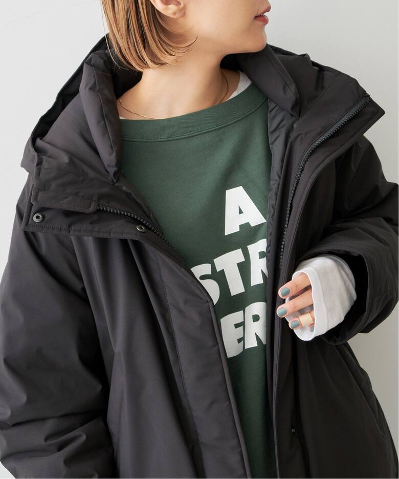 撥水フーデッドダウンハーフコート（ダウンジャケット）｜Spick and  