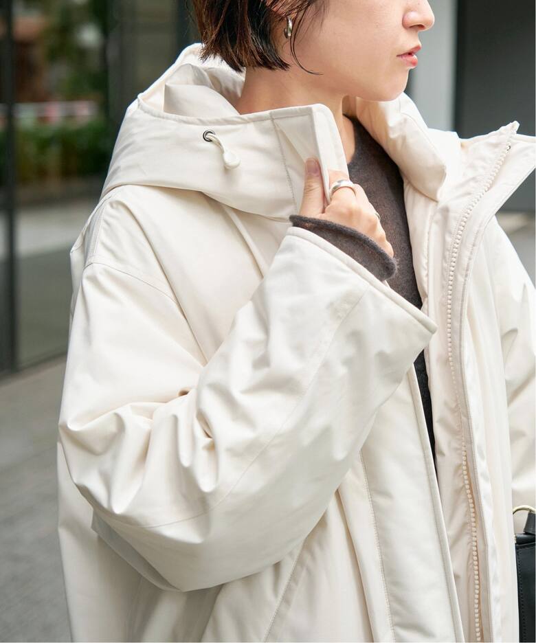 撥水フーデッドダウンハーフコート（ダウンジャケット）｜Spick and  