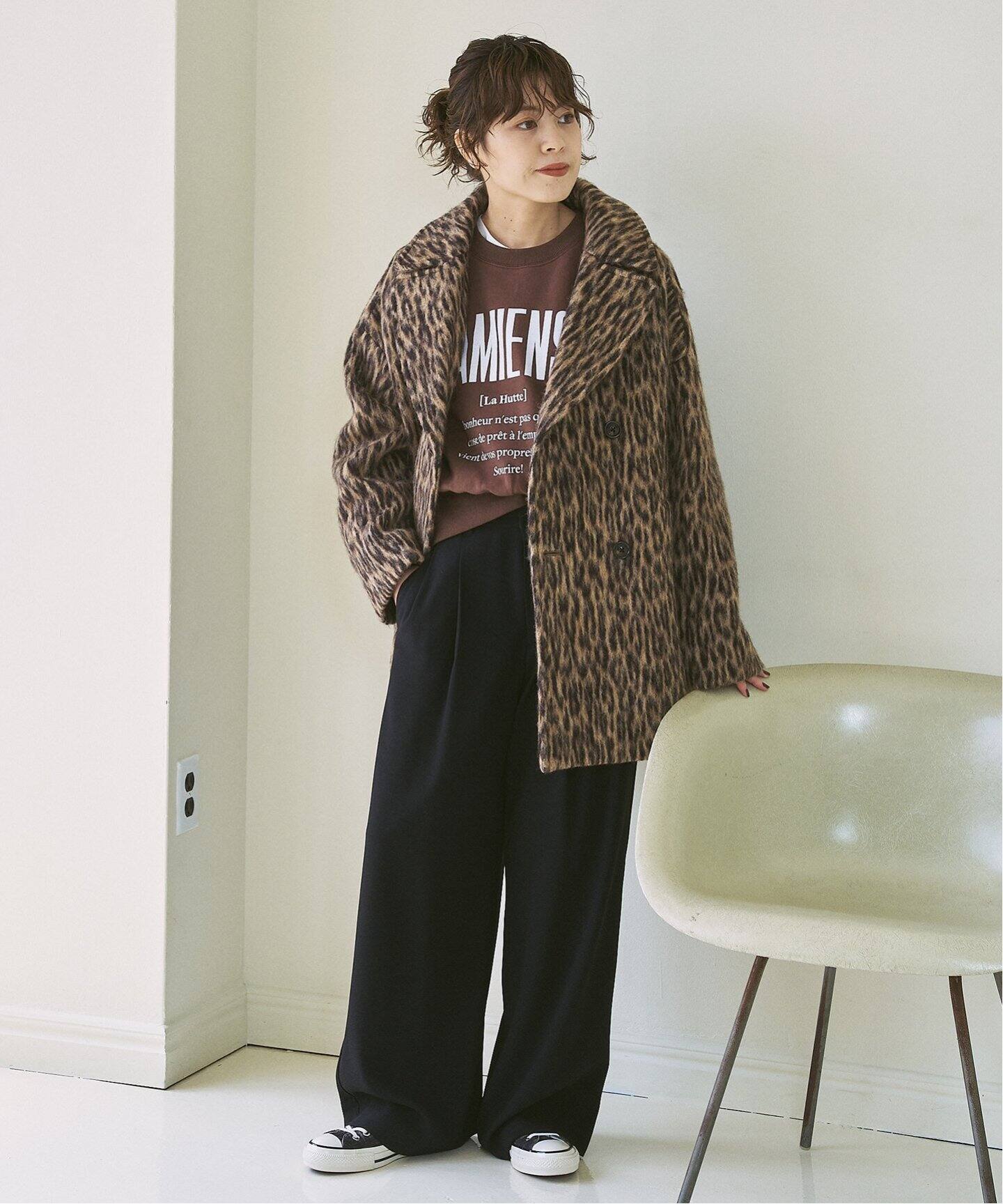 TICCA / ティッカ レオパードシャギーピーコート 0243410252  