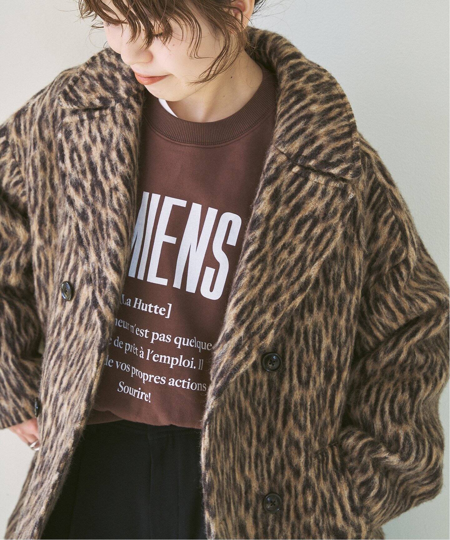 TICCA / ティッカ レオパードシャギーピーコート 0243410252  