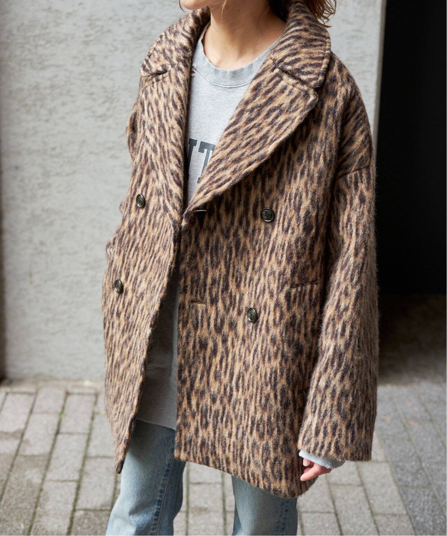 TICCA / ティッカ レオパードシャギーピーコート 0243410252  