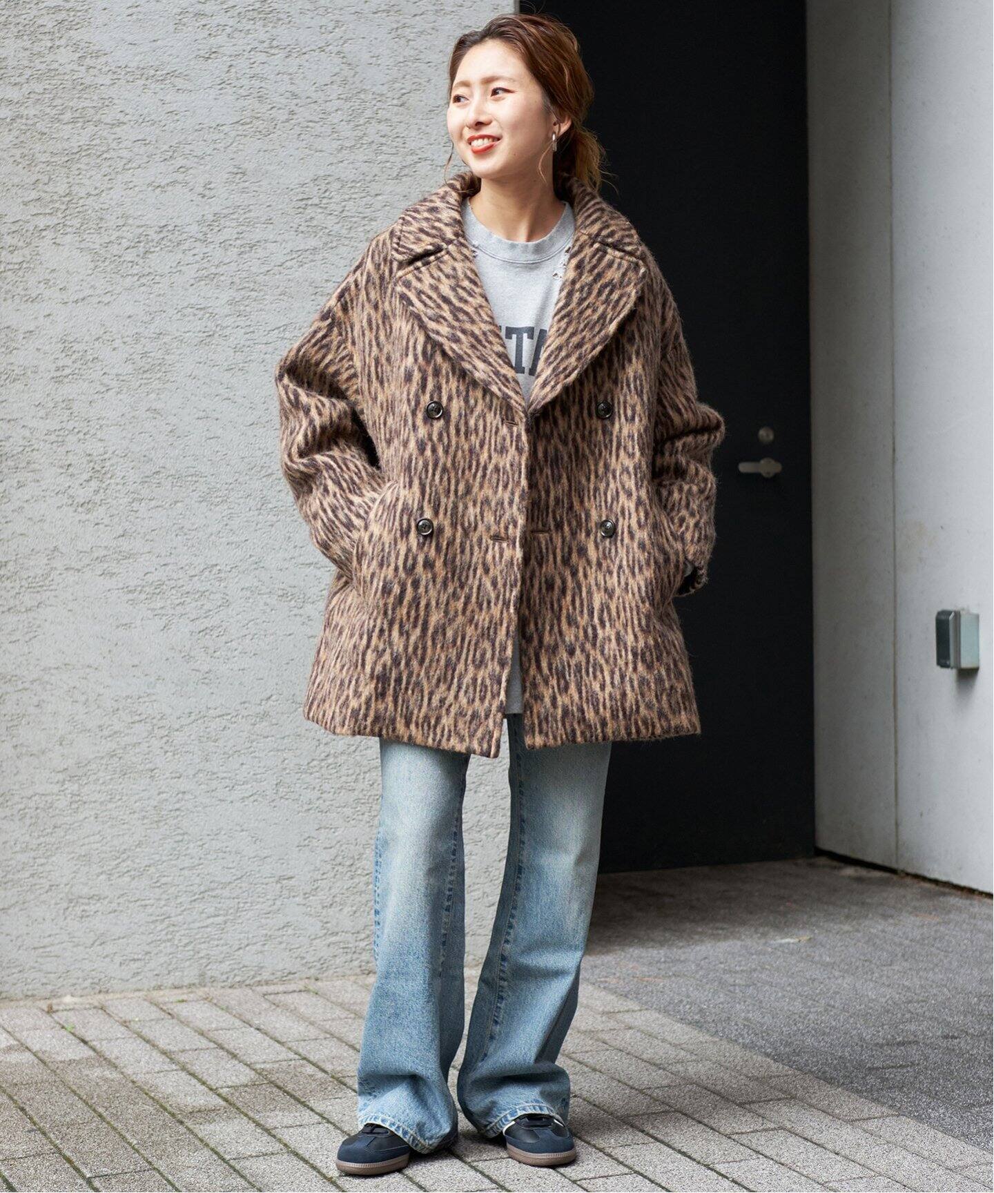 TICCA / ティッカ レオパードシャギーピーコート 0243410252 