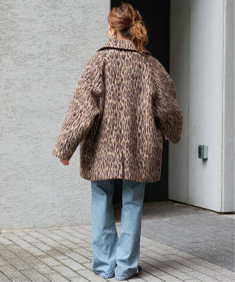 TICCA / ティッカ レオパードシャギーピーコート 0243410252  