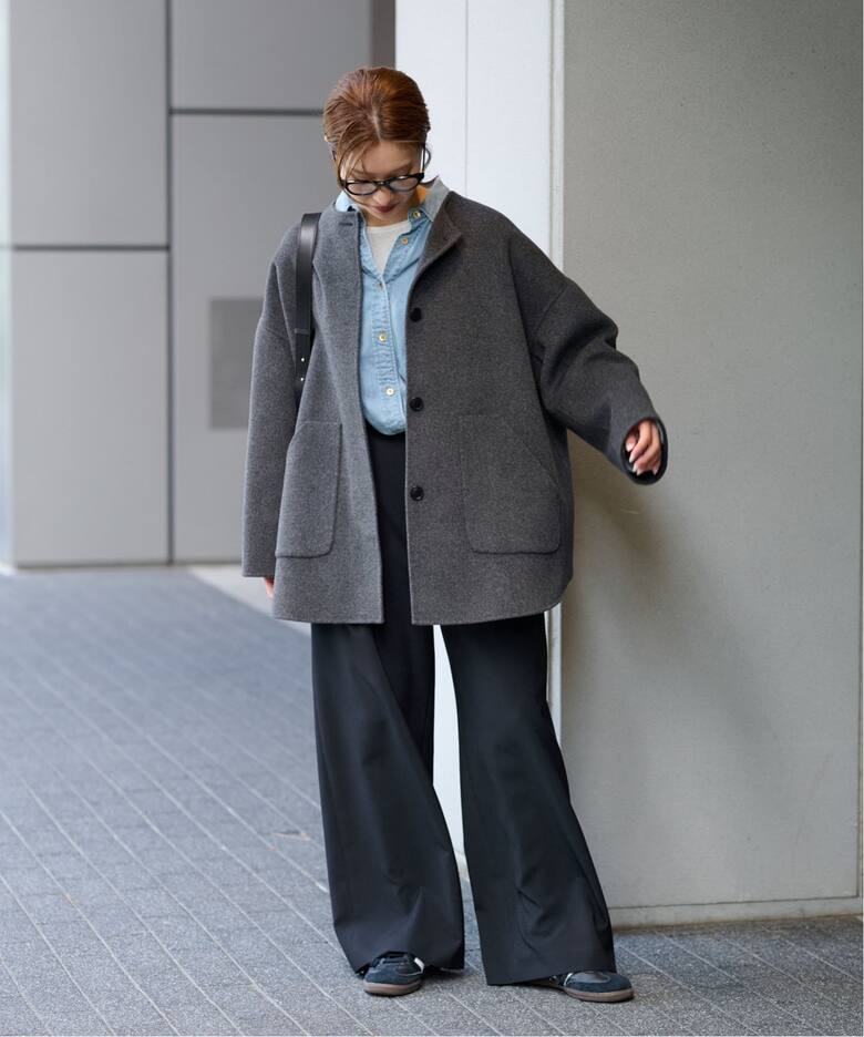 ≪追加≫ハミルトンリバークルーネックコート（ノーカラーコート  