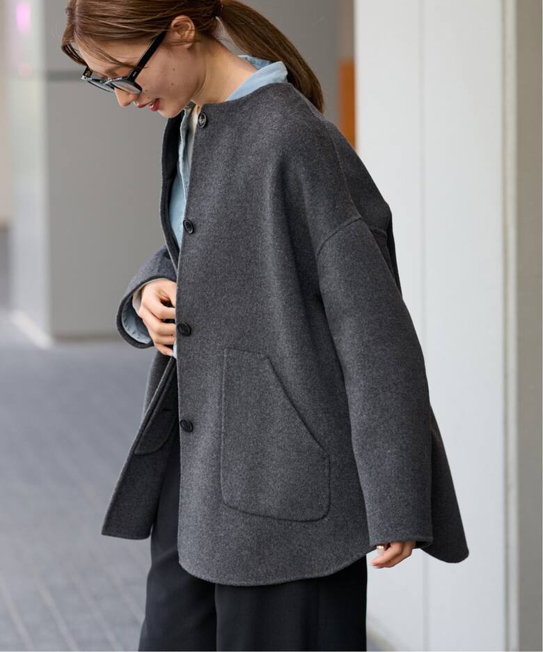 ≪追加≫ハミルトンリバークルーネックコート2（ノーカラーコート  