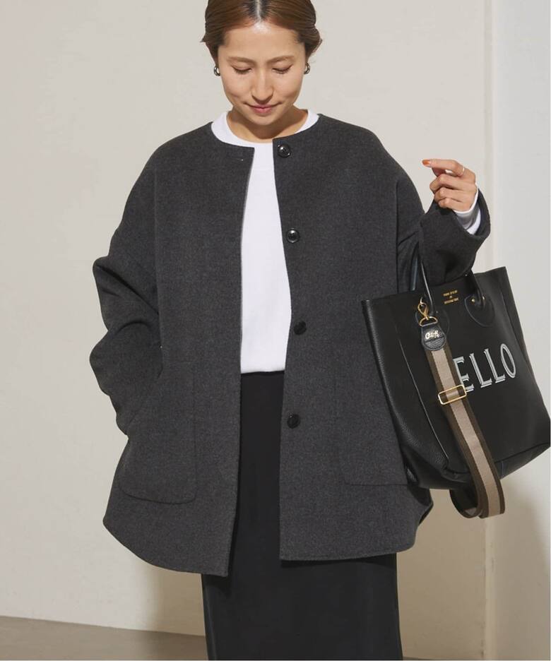 ≪追加≫ハミルトンリバークルーネックコート4（ノーカラーコート 