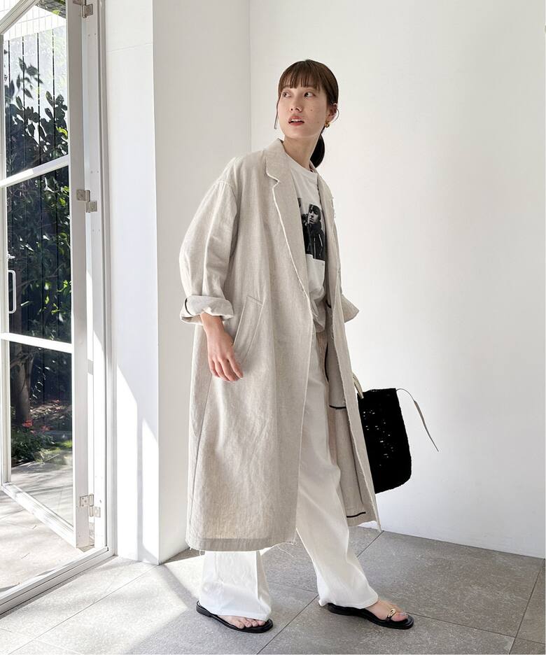 綿麻プレーンコート（その他ブルゾン／アウター）｜FRAMeWORK  
