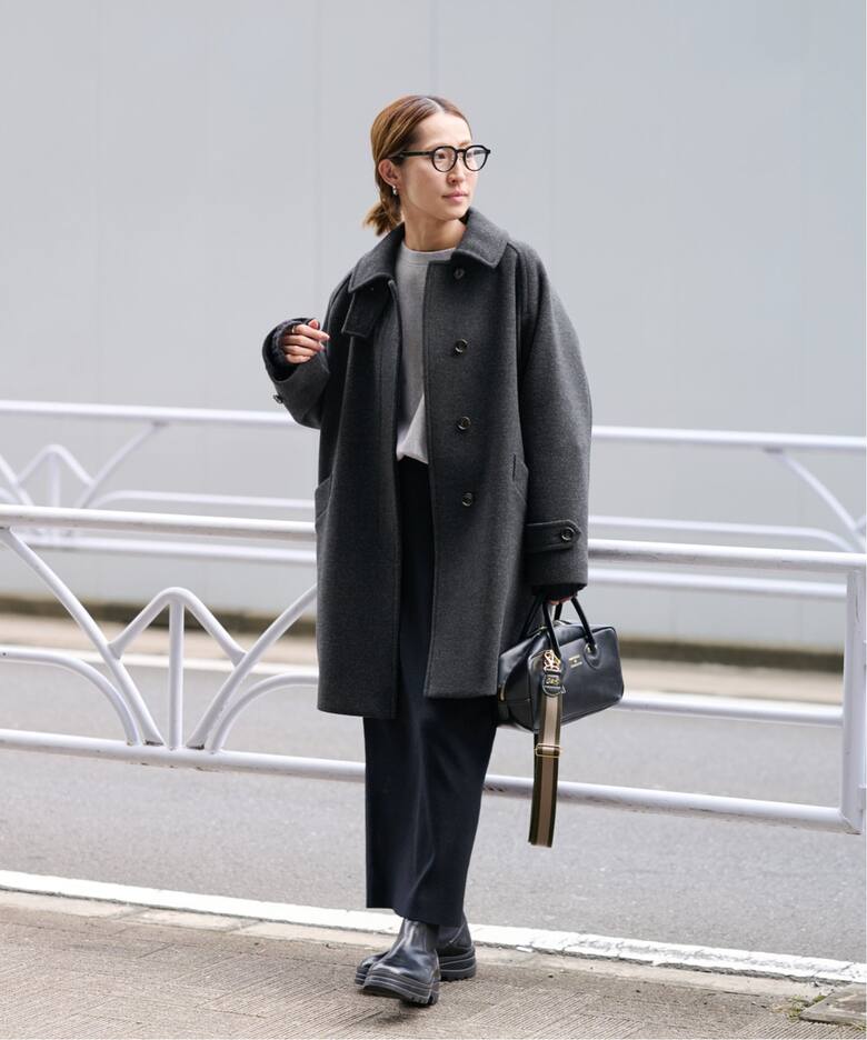 ≪追加≫ラムウールMIXシャルムバルカラーコート（ステンカラーコート  